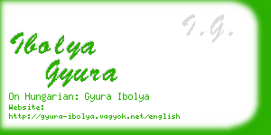 ibolya gyura business card